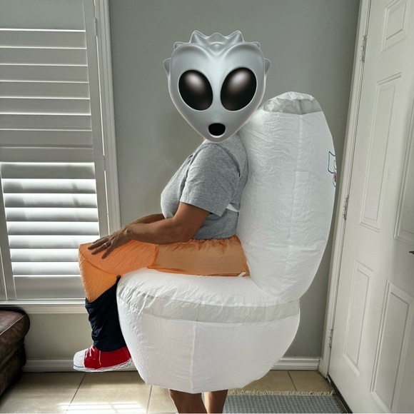 Party Pooper Inflatable Blow Up Costume Adult One Size Halloween - Picture 1 of 5
